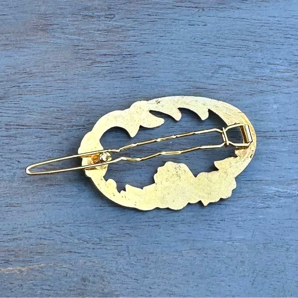 💥3/$10💥 Vintage Cloisonné Enamel Hair Clip - Picture 6 of 7